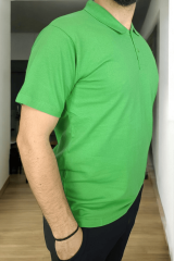 Polo Yaka Kısa Kol Yeşil Lakost Tşört