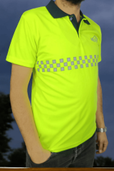 Dry Touch Polo Yaka  Dama Reflektörlü Sarı Tişört