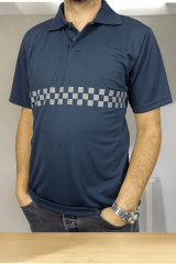 Dry Touch Polo Yaka  Dama Reflektörlü Lacivert Tişört
